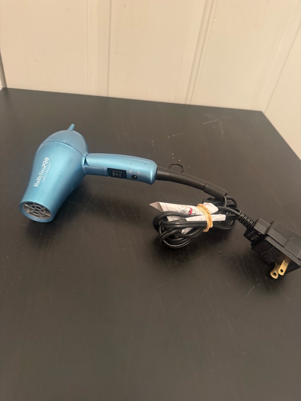 BaByliss Pro Nano Titanium Mini Travel Hair Blow Dryer Blue